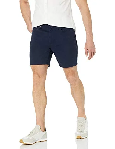 Amazon Essentials Men's Stretchiga shorts 18 cm (7 tum) smal passform innersöm med 5 fickor, Midnattsblå, 40 195111301013