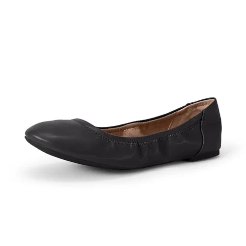 Amazon Essentials kvinnors Belice Slip On Ballet Flat, Svart Konstläder, 6, 37 EU 840809116454