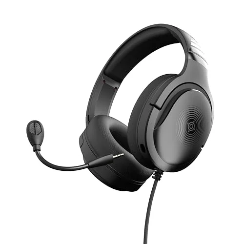 NOVA GAMING AUSTRALIS trådbundet spelheadset med avtagbar mikrofon lätt och bekvämt speltillbehör kompatibelt flera plattformar (PC, PS4 5 Switch) svart 3700527305899