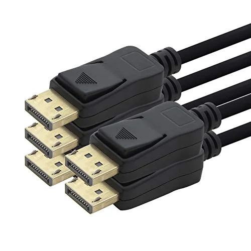 5 x DP kabel 4K 60Hz 3m Displayport kabel, 1,2 bandbredd på max. 21,6 Gbit s 4K2K 60 Hz kompatibel med 1,1, HDCP, DPCP svart 4251073664071