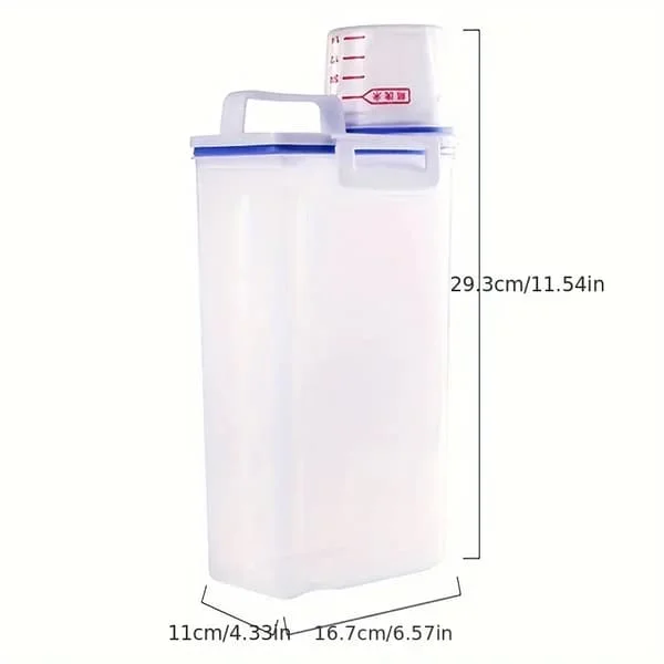 1 st 2,5L plastfling dosdispenser, förvaringslåda, köksmat, ris behållare för mat, Owill-matförvaringslåda, rymmer alla typer av matgodis, riskorn YIXI-7-17-388