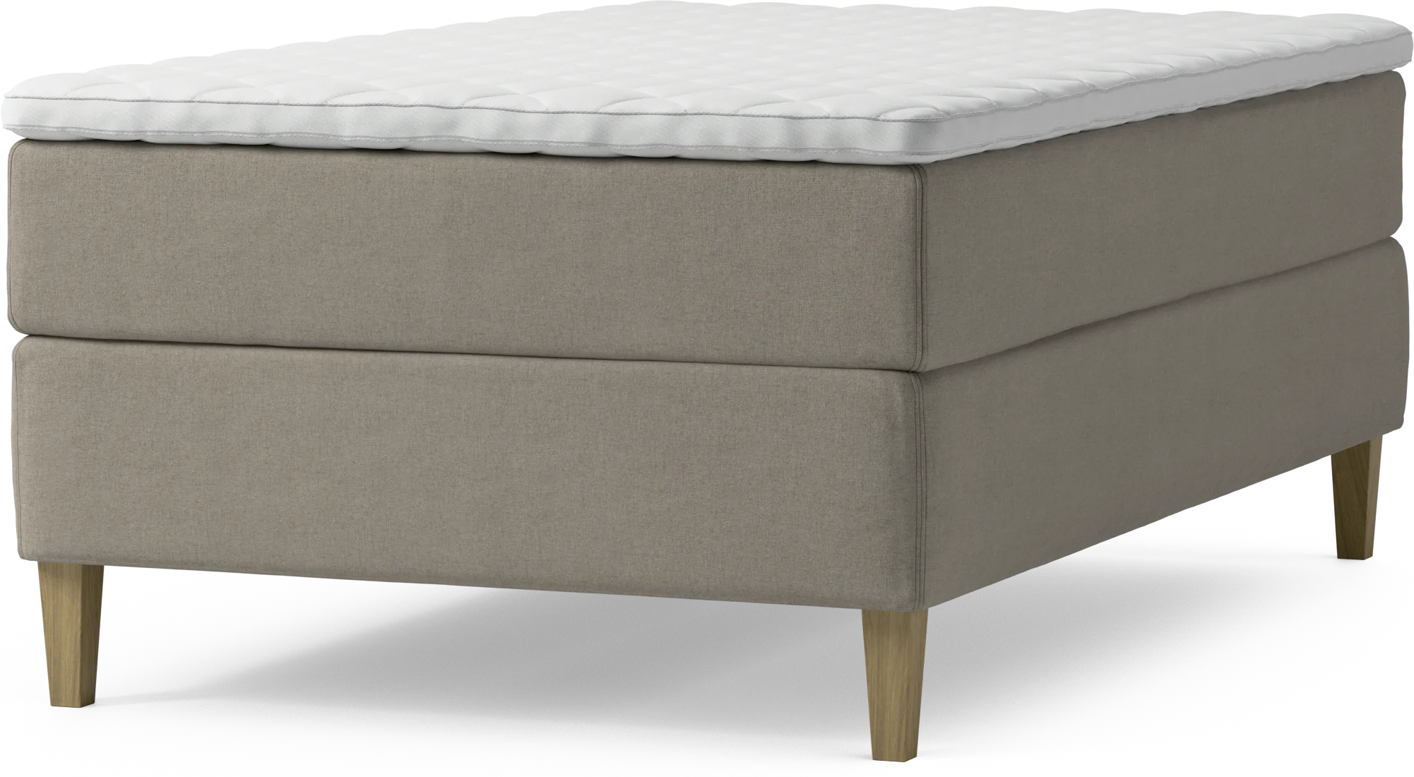 Delux Dream Kontinentalsäng, enkelsäng 120 cm med bäddmadrass och sängben omGNj
