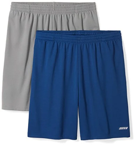 Amazon Essentials herr prestanda tech lös passform shorts (tillgängliga i stora och långa), 2 pack, grå/marinblå, 6X Large Big 192912370330