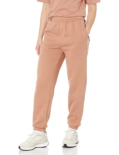 Amazon Essentials avslappnad joggingbyxor för kvinnor (finns i plusstorlek), ljusbrun, X Large 196433861100