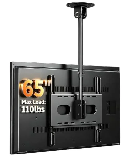suptek TV fäste i tak passar de flesta 26 55 tum LCD LED plasmapanelskärm med max VESA 400 x mm laddad upp till 45 kg/100 lbs justerbar höjd MC4602 739450799645