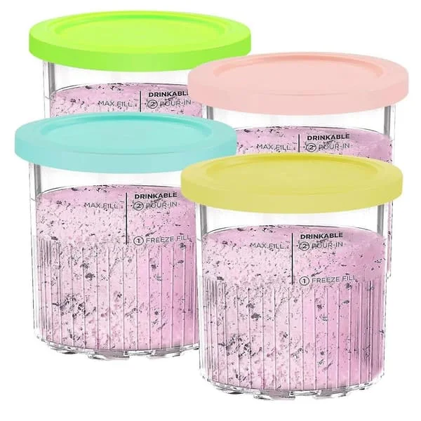 1-pack Ninja Creami Deluxe ersättningspints med lock, BPA-fria 800 ml behållare för NC501 NC500-serien, flerfärgad 4pcs CA-FDLM-00854-1 1-pack Ninja Creami Deluxe ersättningspints med lock, BPA-fria 800 ml behållare för NC501 NC500-serien, flerfärgad 4pcs CA-FDLM-00854-1