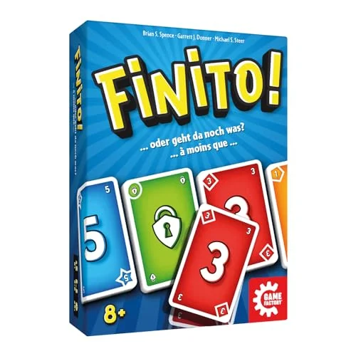 Game Factory 646090 Finito, packande kortspel för 2 6 spelare, snabb förvaring spel vuxna och barn från 8 år, familjespel 7640142763345