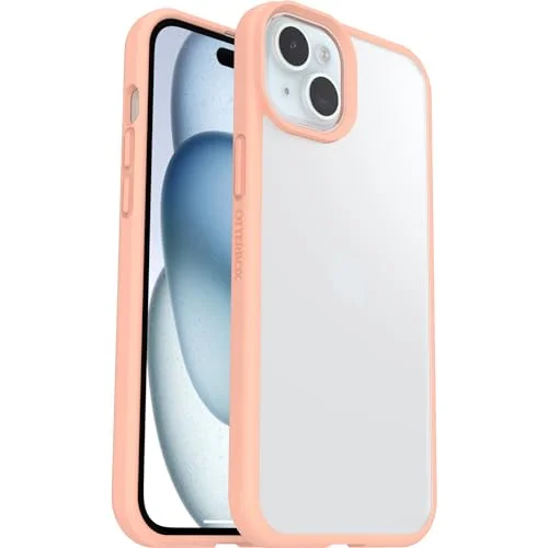 Otterbox Sleek Series skal för iPhone 15 Plus/iPhone 14 Plus, stöttåligt, fallsäkert, supertunt, skyddande tunt skal, testad till militärstandard, Klar/Persika, Utan retailförpackning 840304731596