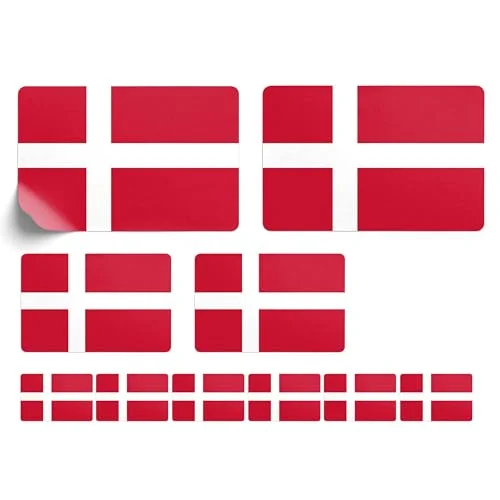 10 stycken flaggor klistermärken Danmark set bilklistermärken offsettryck 4058385080854 10 stycken flaggor klistermärken Danmark set bilklistermärken offsettryck 4058385080854