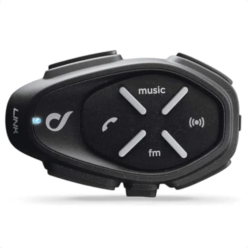 INTERPHONE LINK HD Enkel Motorcykelhjälm Intercom Högtrohet Stereohörlurar 40 mm, Pilot Användning Pilot, Avstånd 300Mt, Autonomi 20 timmar, GPS, TFT, IPX67 Vattentät 8018080475887