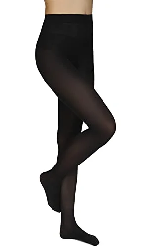 Annes styling enkla damtights 40 denier matt semi ogenomskinlig mikrofiber klassiska strumpbyxor Zarra, Svart, M 5902067803455