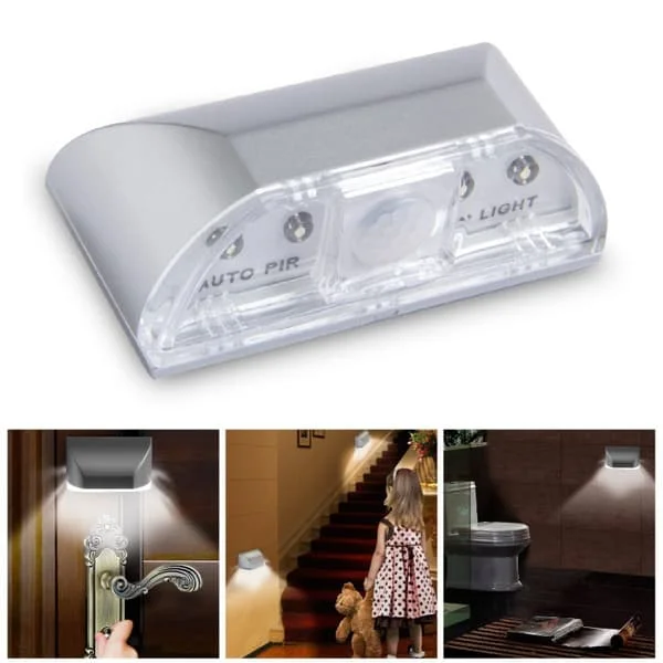 1 pc LED smart door lock sensor light control infrared body sensor light toilet light cabinet gift lamp[LD] ZS-EU-0723005550