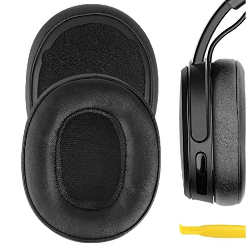 Geekria QuickFit Protein läder reserv öronkuddar för dödskallgodis krossare trådlös Evo Crusher ANC Hesh 3 hörlurar öronkuddar, headset öronkåpor, öronkoppar 600155063433