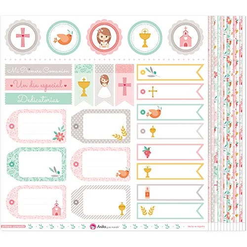 Anita y Su Mundo Första nattvarden Flicka Papper Scrapbooking, Rosa, 30,5x30,5cm, 13 8413623905522