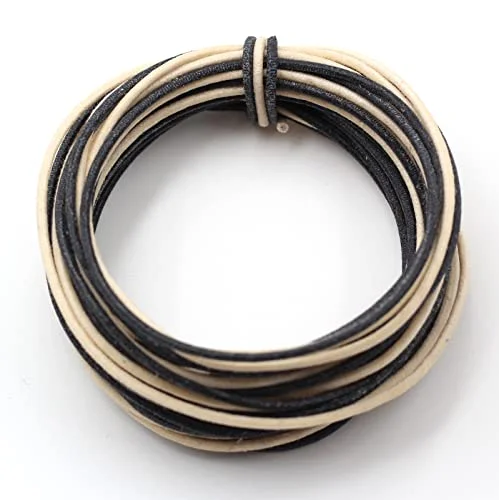 20 fot (10 vit/10 svart) Gavitt tygtäckt förtennad pushback 22 awg gitarrtråd i vintagestil 720189710100