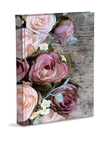 Fotoalbum, 21 x 28 cm med fickor, rosdesign, innehåller 200 foton 13 18 8059174873233