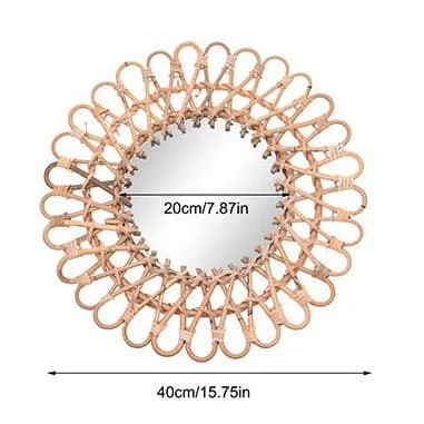 1 pc Rattan Mirror Wall Art Mirror Rattan Makeup Mirror Nordic Style Woven Mirror Basket Round Mirror Rustic Door Mirror 260705HJFD1434 1 pc Rattan Mirror Wall Art Mirror Rattan Makeup Mirror Nordic Style Woven Mirror Basket Round Mirror Rustic Door Mirror 260705HJFD1434