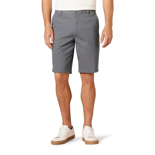 Amazon Essentials Herr Slim Fit 11 tum platt framsida komfort stretch chino kort, träkol, 30 197153017013