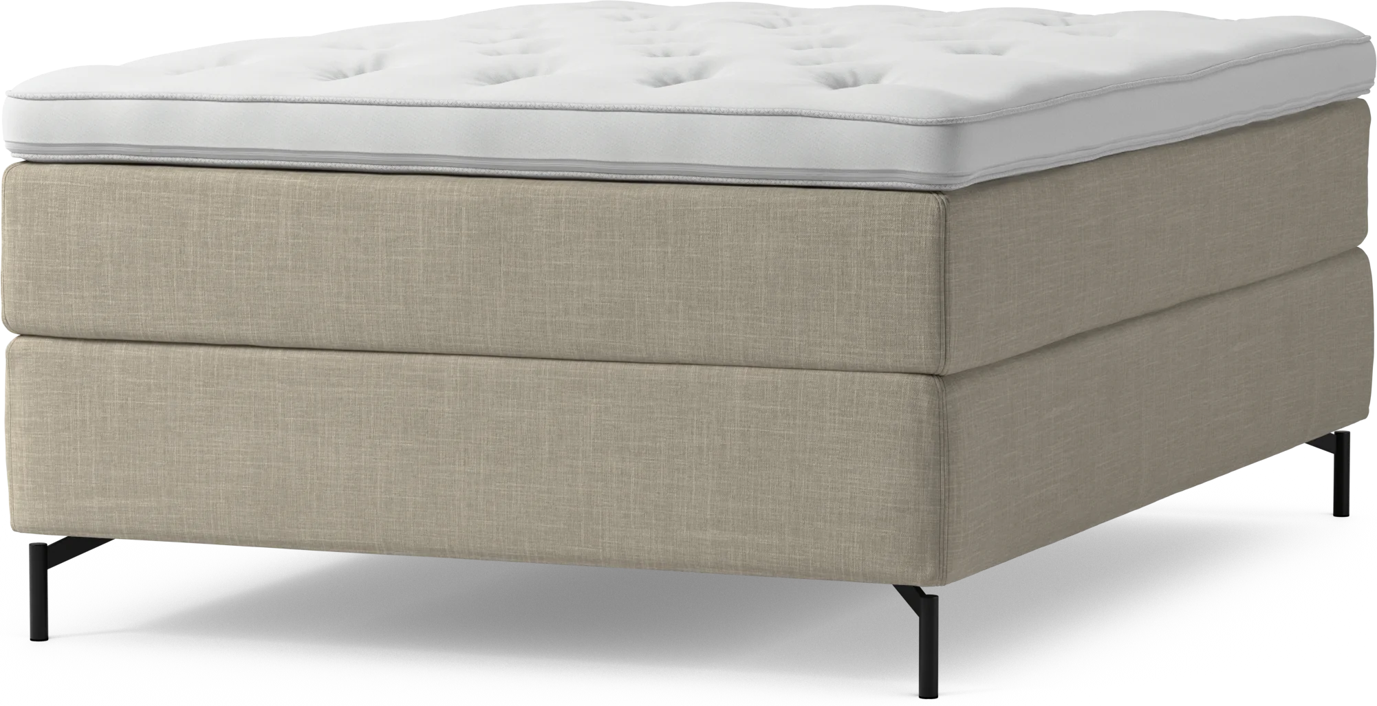 Delux Dream Kontinentalsäng, enkelsäng 140 cm med bäddmadrass och sängben AfEp5