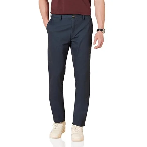 Amazon Essentials mäns slim fit skrynkelbeständig platt framsida chinos byxa, marinblå, 29 B x 34 L 191770237311