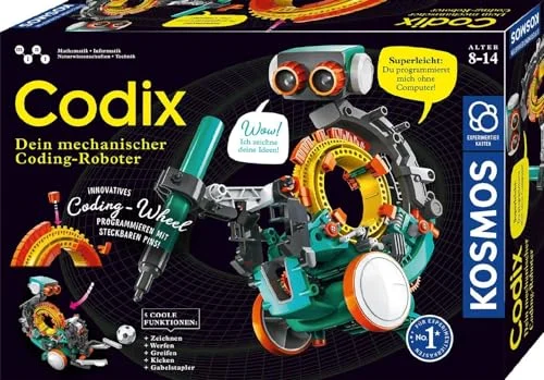 Kosmos 620646 Codix din mekaniska kodningsrobot leksak, Experimentierkasten, 29 x 42,6 8 cm 4002051620646