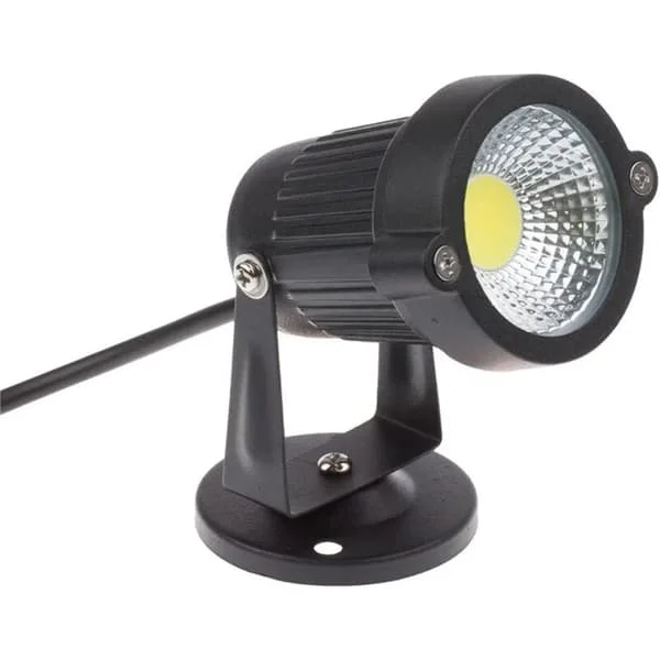 1 st 5W 220V COB LED Spotlight, Justerbara Trädgårdsspotlights, Utomhusbelysning för Trädgård och Uteplats, 6000k, Kallvit LR-515-0013
