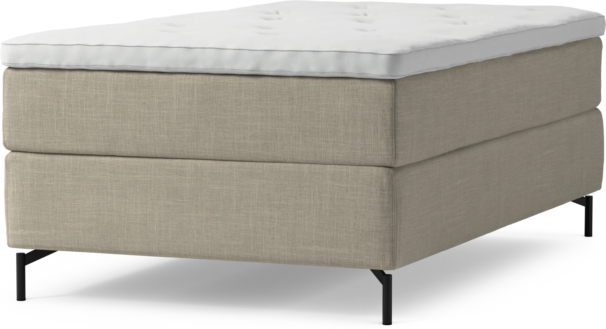 Delux Dream Kontinentalsäng, enkelsäng 120 cm med bäddmadrass och sängben qdkS4