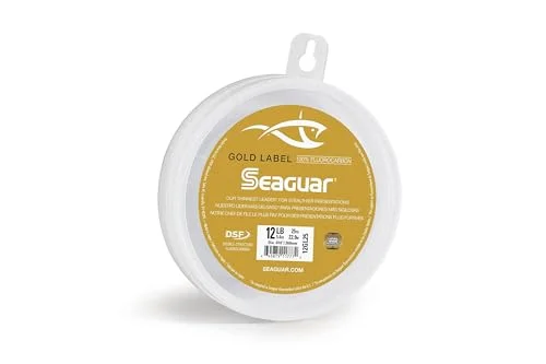 Seaguar guldetikett 100% fluorkarbonfiskelina DSF, 5,4 kg, 25 yds brytstyrka/längd 12GL25 645879117772