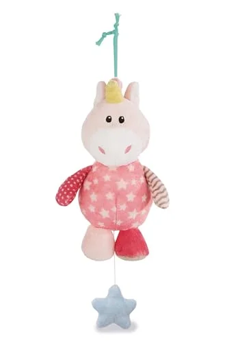 NICI 43657 Musical Soft Toy Enhörning Musiklåda Stupsi, 18 cm, rosa 4012390436570