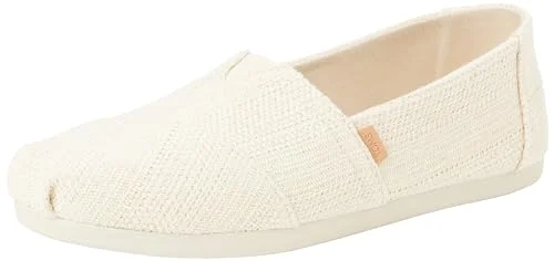 TOMS Alpargata CloudBound Loafer för kvinnor, naturligt ofärgat metalliskt linnerandigt, 3 UK, Naturliga ofärgade metalliska linneränder, 35.5 EU 195703462788
