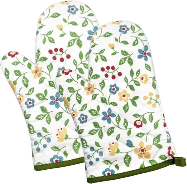 1 par – 27 * 17 cm (Blommig grön) Värmebeständig ugnshandske kök G HY-GD-080500077 1 par – 27 * 17 cm (Blommig grön) Värmebeständig ugnshandske kök G HY-GD-080500077