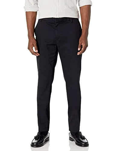 Amazon Essentials Herr Slim Fit Skrynkelbeständig platt framsida stretch Chino byxa, svart, 42 B x 29 L 196433818241