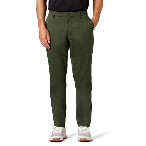 Amazon Essentials mäns atletisk passform stretchgolfbyxor (finns i stora och långa), mörk olivgrön, 38 B x 29 L 197153024066