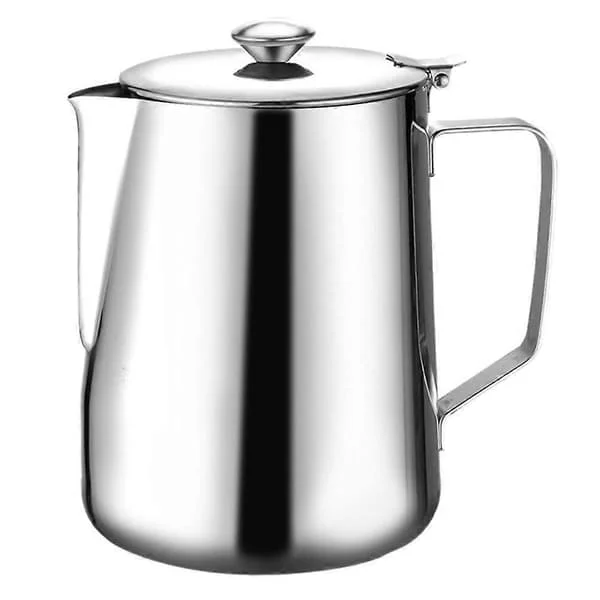 1 st 350 ML Förtjockad Mjölkkopp Hållbar Dammtät Mockakopp med Lock (Silver) SUMFZ073718