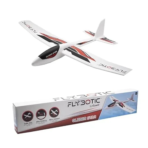 Silverlit FLYBOTIC Flygplan Gilder Star 84 cm, 70015, vit, svart och röd 4891813700159