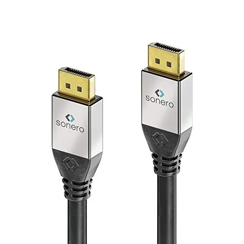 Sonero DisplayPort kabel Premium, 3 m, kontakt/kontakt, 4K, svart 4251364720844