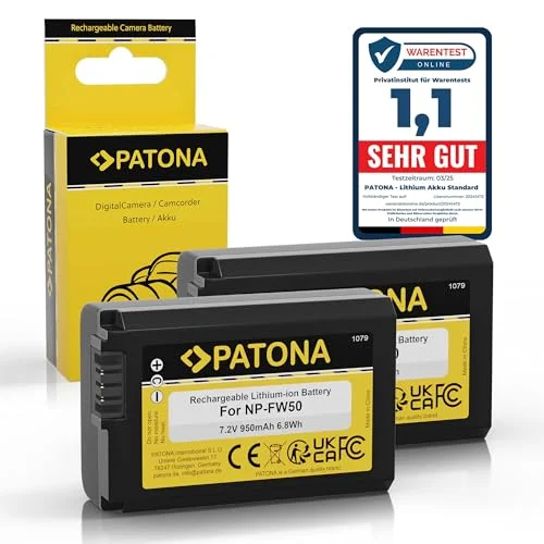 2 x batteri NP FW50 för Sony NEX 3 5 3D K A 5D 5H 6 7 Alpha: 33 (SLT A3) A" 37) 55 A55) 4053599035409