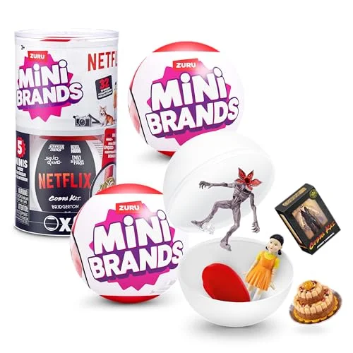 Mini Brands Netflix kapsel av ZURU, överraskningsleksak med samlarobjekt minis, blind förpackning, ikonisk show tema Minis (2 kapslar) 193052066916