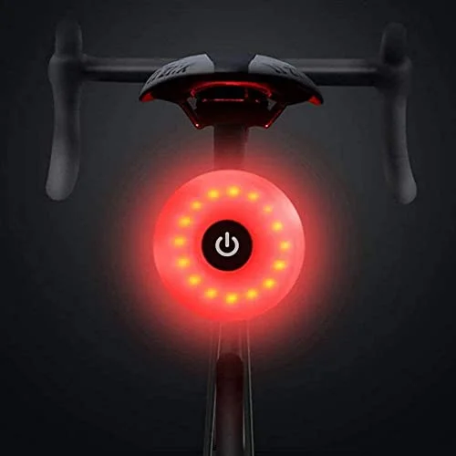 NK LED cykel bakljus 5 ljuslägen, uppladdningsbar, DC5V 1A laddningsport, Micro USB, IPX5 vattenbeständighet, lätt och hållbar, enkel installation (kompatibel med alla cyklar) (svart) 8435183926465
