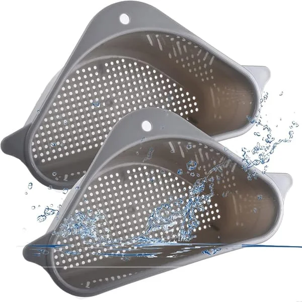 1 Pack Diskho-korg, Hörnkök Diskho-sil Korg, Kök Triangulär Diskho-sil Multifunktionell Avloppshylla RGX0035113LGG