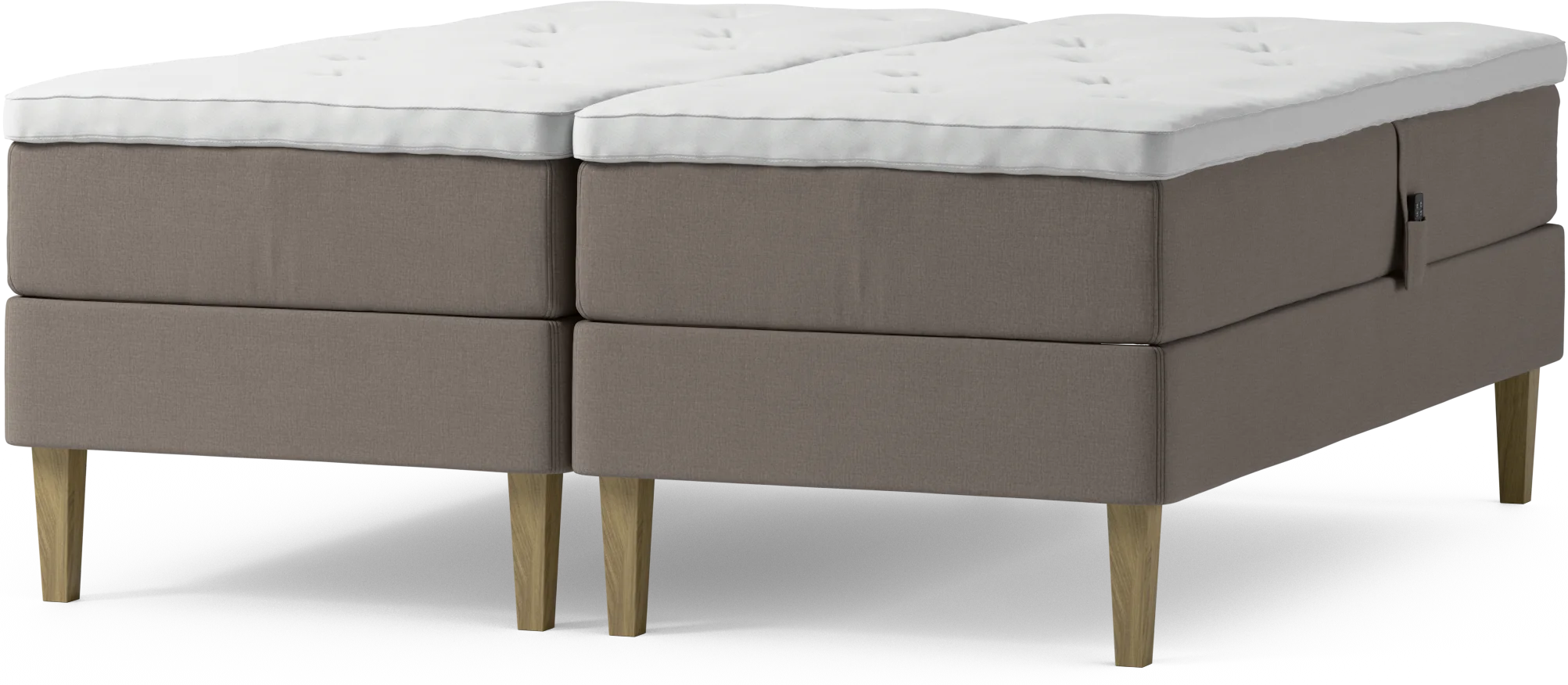 Delux Dream Ställbar säng, dubbelsäng med bäddmadrass och sängben eQT4x