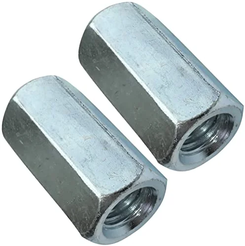 Aerzetix C49602 uppsättning med 2 förbindningsmuttrar distansmuttrar sexkantiga långmuttrar M14 x 42 mm av kolstål metrisk gänga 3800946936046