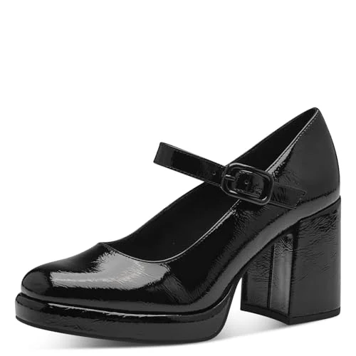 MARCO TOZZI Dampump med rem 224405 43 pumps, Svart patent, 40 EU 4064232040346