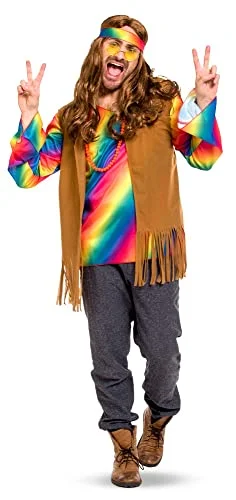 Folat Hippie Outfit Herrar Storlek ML 8714572633826