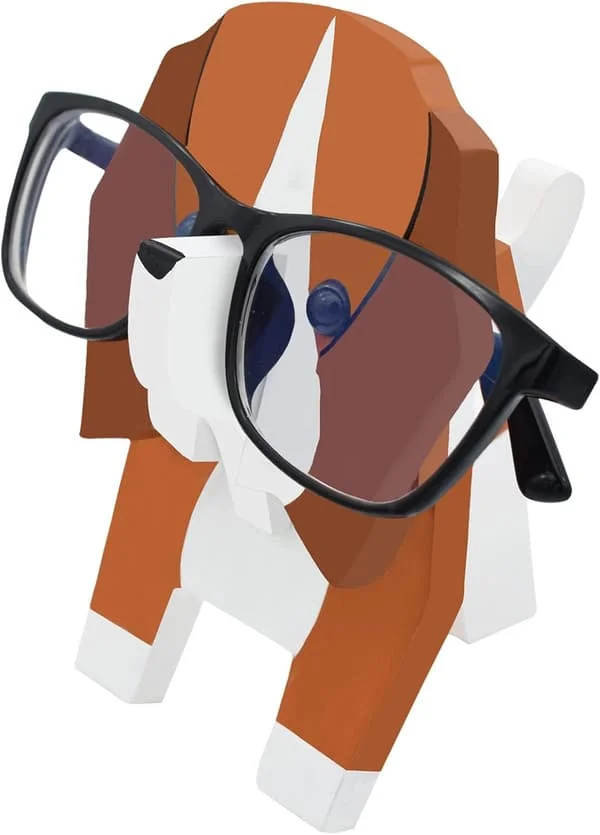 1 st 3D-glasögonhållare i trä i form av djur (hund) BD0014371ZFX