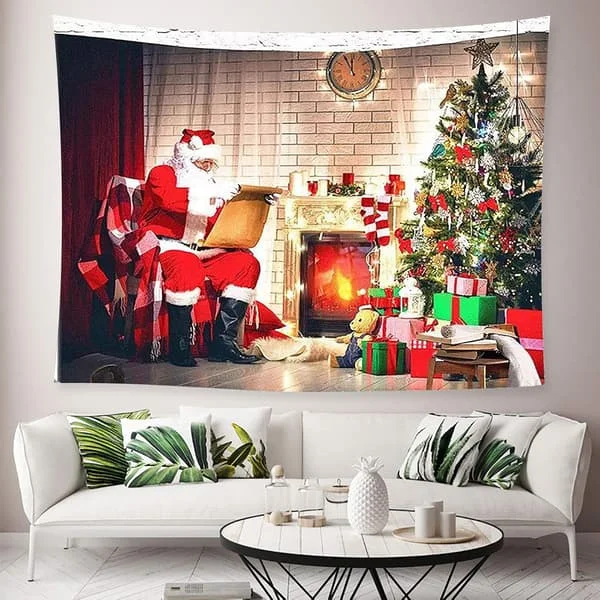 1 pc 200x150cm Santa Claus Fireplace Christmas Tapestry Wall Hanging CJ-JX-0813001804 1 pc 200x150cm Santa Claus Fireplace Christmas Tapestry Wall Hanging CJ-JX-0813001804