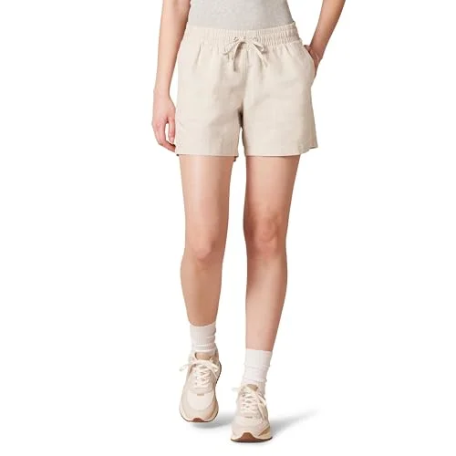 Amazon Essentials damshorts av linneblandning med dragsko (finns i plusstorlek), ecru, storlek L 195111448732