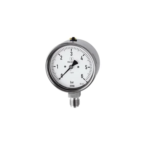 RIEGLER 102452-5054 Mano, CrNi-stål, Säker, G 1/4 radiellt nedtill, 02,5 bar, Ø 63, 1 st. 4047322095624