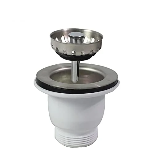 Avloppsproppar, Tillbehör till diskbänk 1 st Diskbänkskorgsil, 85Mm Krom Belfast Diskbänkskorgsil Avfall Balkong Mopp Poolöppning Passar 60Mm Hål 9425454721164
