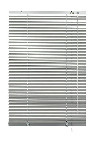 GARDINIA Aluminiumpersienn, Insyn ljus och bländskydd, Vägg takmontering, Monteringssats ingår, Silver, 160 x 175 cm (BxH) 4003018063445